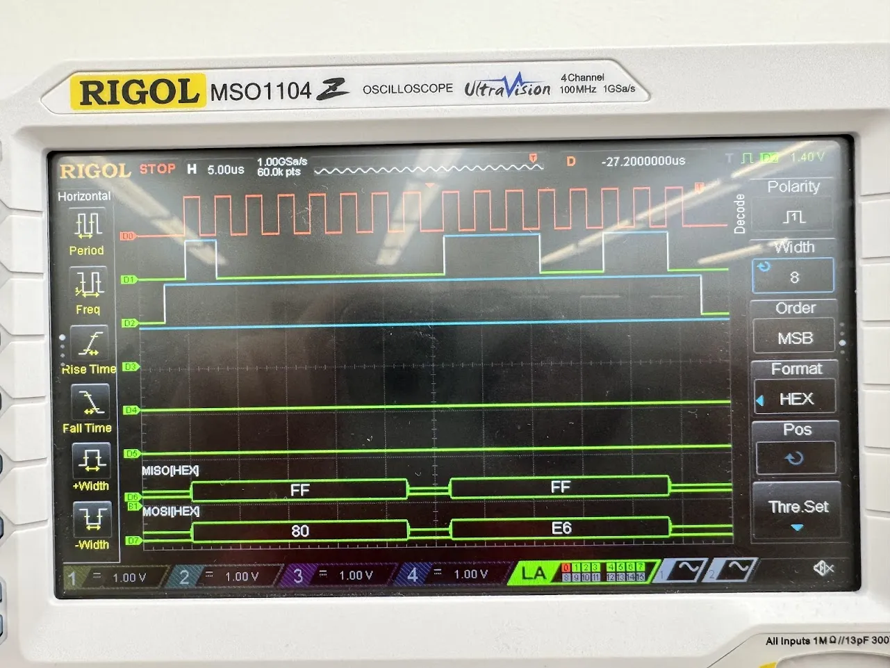 Picture Of Logic Analyzer Output