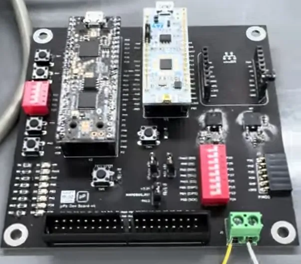 blurry image of pcb board