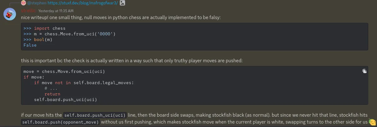 Basically null moves are falsy, so it's just all skipped